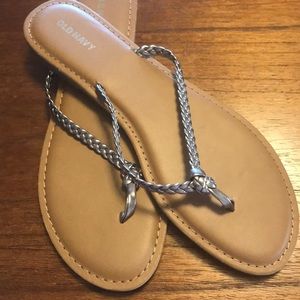 Old Navy Silver braided sandal